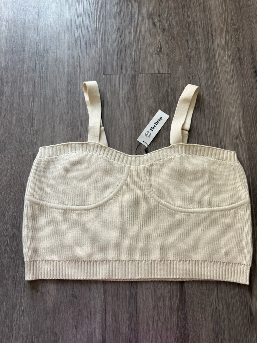 The Drop Women's Cream Knit Tank Top Coastal Cowgirl Festival Vacation